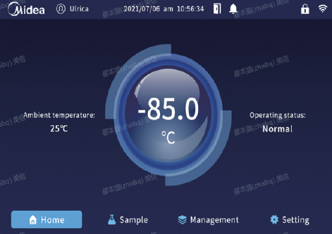 Дисплей морозильника до -86 °С, 568 л, Dual Guard, сенсорный экран, MD-86L568BS, Midea