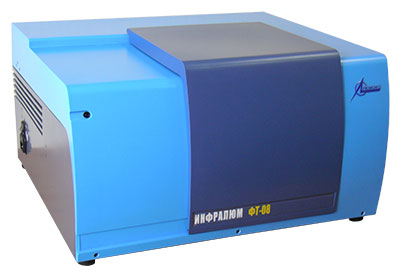 ИК-Фурье спектрометр, 7800-400 смˉ¹, разрешение 0,7 смˉ¹, Инфралюм ФТ-08