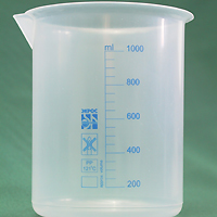 Стакан 1000 мл, ПП, с носиком, с градуировкой, низкий, 123/108х145 мм, 1 шт./уп. Фото 2