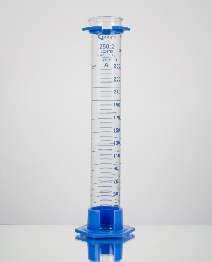 Цилиндр мерный, класс А, 500,0 мл, ц.д. 5,0 мл, БС, градуировка, полиэтилен. основание, с сертификатом идивид. работы, с защитным воротником, 1 шт./уп., Glasscolab, Индия