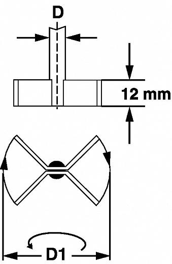 Перемешивающий элемент лопастной, 4 закрепленные лопасти, d 50 мм, длина 300 мм, нержавеющая сталь Фото 3