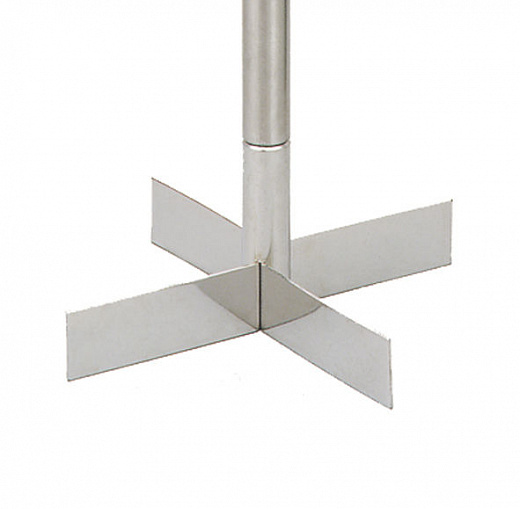 Перемешивающий элемент лопастной, 4 закрепленные лопасти, d 100 мм, длина 300 мм, нержавеющая сталь Фото 1