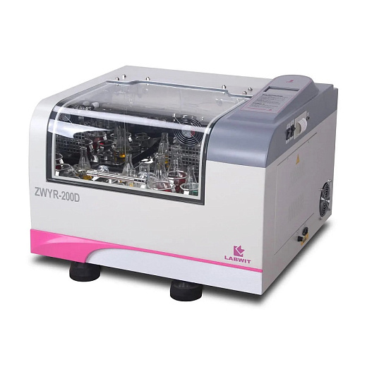Шейкер-инкубатор, 69 л, ампл. 1-50 мм, 30-600 об/мин, от +4 до +60°С, платформа 400×370 мм, ZWYR-200D, Labwit, общий вид