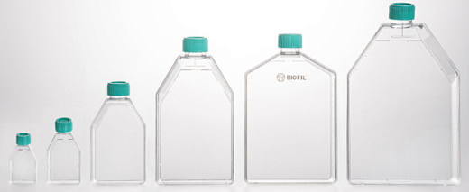 Флаконы культуральные 182 см², обработанная поверхность (CellATTACH), широкие, полистирол, стерильные,  Jet Biofil, Китай