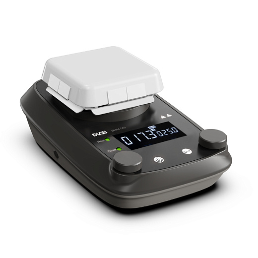 Мешалка магнитная, объём по воде 10 л, платформа 100×100 мм, нагрев до 550 °С, 50-1500 об/мин, датчик PT1000, штатив, DHP4-550 package, DLab, Китай