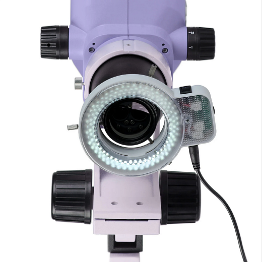 Микроскоп стерео, до 45х, по схеме Грену, для ремонта и пайки, Stereo 7TR, Magus (кольцевой светильник)