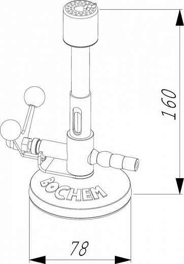 Горелка Бунзена газовая с откидным клапаном, пропан/бутан Фото 2