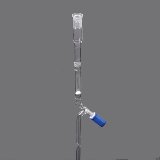 Колонка хроматографическая с краном с клапаном из ПТФЭ, внутренний диаметр 30 мм, боросиликатное стекло, шлиф 29/32, 1 шт., Glassco