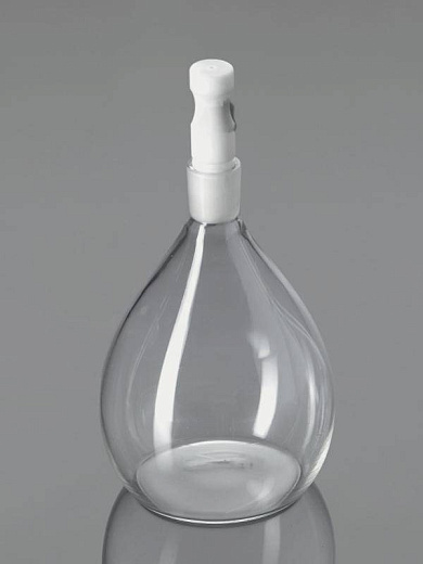 Пикнометр Гей-Люссака, 100 мл, узкое горло, класс A, точность ±3 мл, тефлоновая пробка, Glassco