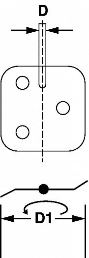 Перемешивающий элемент лопастной, квадратный, 3 отверстия, d 70 мм, длина 300 мм, стержень 10 мм, нержавеющая сталь Фото 3
