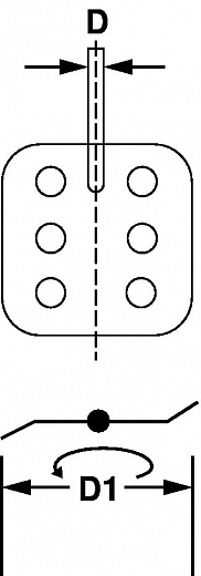 Перемешивающий элемент лопастной, квадратный, 6 отверстий, d (стержня) 8 мм, длина 300 мм, нержавеющая сталь Фото 3