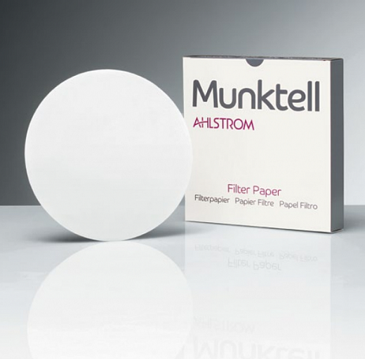 Фильтры зольные, круглые, тип 106, d 125 мм, 100 г/м², 75 с/10 мл, 3-4 мкм, 100 шт Фото 1