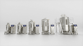 Размерная линейка биореакторов вертикальных с одноразовыми мешками для клеточных культур