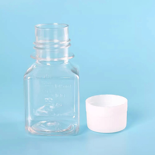 Бутыль 125 мл, для сред и реагентов, PET, прозрачная, стерильная, апирогенная, без НК, 100 шт/кор., Servicebio, Китай