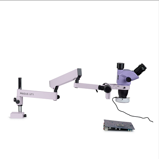 Микроскоп стерео, до 45х, по схеме Грену, для ремонта и пайки, Stereo D7TR, с цифровой камерой CBF10