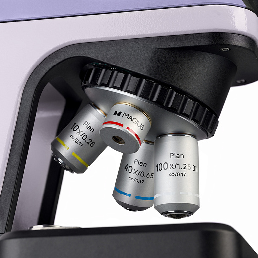 Микроскоп MAGUS Bio 240B, прямой, бинокуляр/тринокуляр, СП, планахромат 4×, 10×, 40×, 100×МИ Фото 14