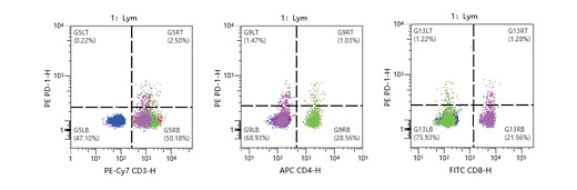 Схема анализа PD-1- PE (CD279-PE)