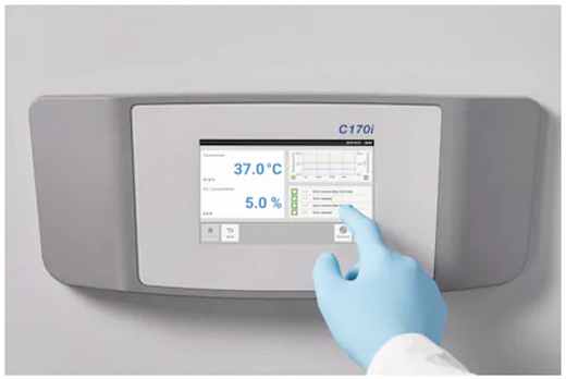 CO₂-инкубатор, 170 л, прямой нагрев, ИК-датчик стерилизуемый, 4-секционная дверца, ручка справа, CellXpert 170i Фото 2