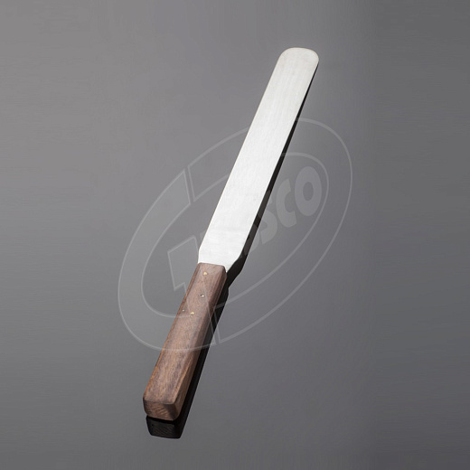 Шпатель с деревянной ручкой, длина 100 мм, нержавеющая сталь, 6 шт./уп.