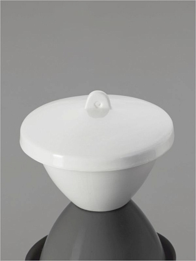 Тигель низкий, 80 мл, 67×45 мм, кремний, c крышкой, 4 шт./уп., Glassco