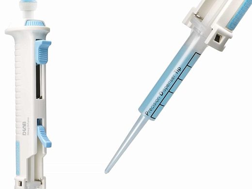 Степпер механический, 10 мкл-5 мл, 48 шагов дозирования (крупным планом), StepMate, DLab, Китай