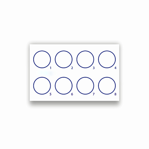 Карточка-планшет на 8 белых лунок, 50 шт./уп., 3500 шт./кор., Sovtech, Россия