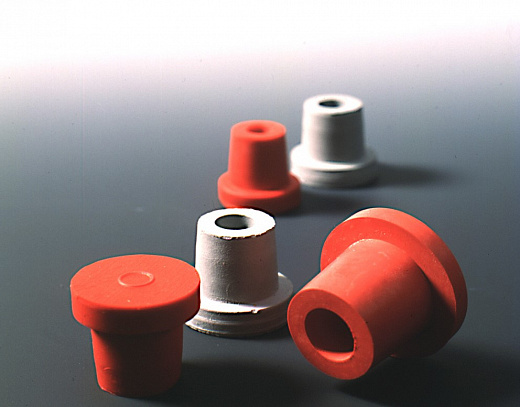 Пробка, натуральный каучук, серый, полая, шлиф 14/16, Deutsch&Neumann