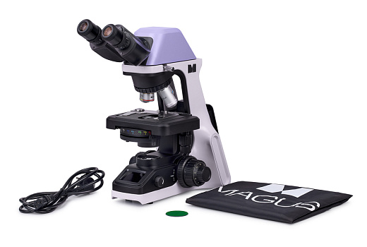 Микроскоп Magus Bio 240B, прямой, бинокуляр/тринокуляр, СП, планахромат 4×, 10×, 40×, 100× (комплект)
