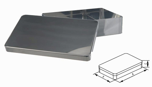 Лоток для хранения и стерилизации инструментов, нержавеющая сталь, с крышкой, Bochem