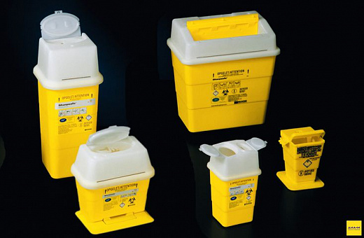 Контейнер 2 л, ПП, прямоугольный, для сбора игл и других отходов