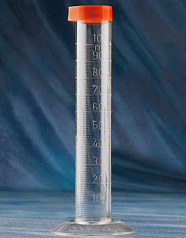 Цилиндр мерный, 100 мл, полистирол (PS), стерильные, 1 шт./уп., 50 шт./кор.