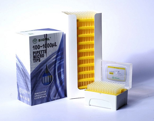 Наконечники до 10 мкл, универсальные, стерильные, с фильтром, прозрачные, 96 шт./упак., 1920 шт./кор., Jet Biofil, Китай
