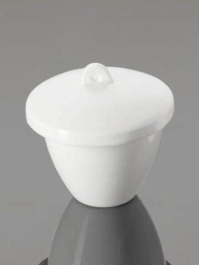 Тигель высокий, 5 мл, 24×20 мм, фарфор, c крышкой, 6 шт./уп., Glassco