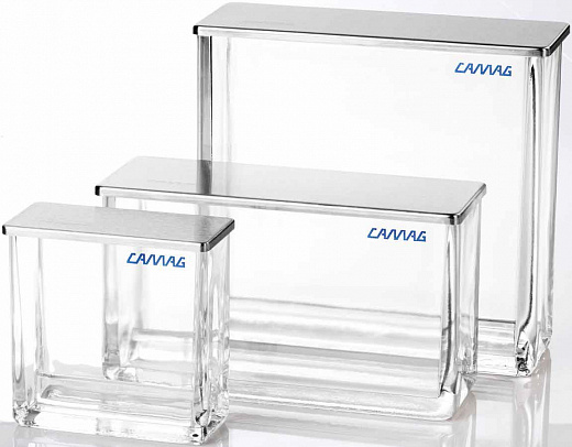 Камера двойная, легкая, крышка из стекла, для пластин 20×10 см