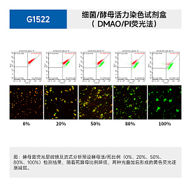 Набор для оценки жизнеспособности бактерий и дрожжей Live or Dead Bacterial/Yeast Viability Kit (DMAO/PI), Servicebio, Китай