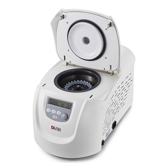 Центрифуга 15000 об/мин, 21380 g, с ротором 24×1,5/2,0 мл, D3024, (вид с открытой крышкой), DLab, Китай
