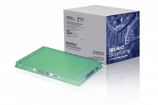 Планшеты для ПЦР, 384-лун., MicroAmp EnduraPlate, со штрих-кодом, оптически прозрачные, зеленые, 20 шт./уп.