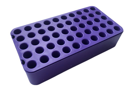 Штатив для цилиндрических пробирок на 50 мест (Rack D13), фиолетовый