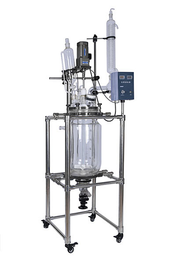 Реактор лабораторный, 400 °С, 50 л, S-50L, с рубашкой, верхнеприводной мешалкой, штативом