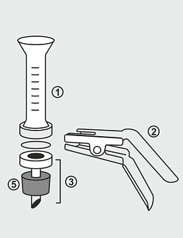 Основание для фильтродержателя, диаметр 25 мм, боросиликатное стекло, подложка из фриттованного стекла, с силиконовой пробкой, Glassco, Индия